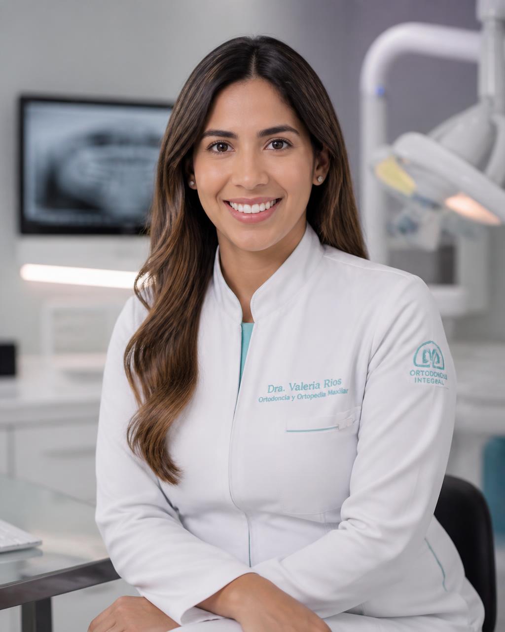Retrato de la Dra. Valeria Ríos, ortodoncista de Áurea Odontología